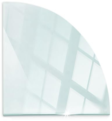 Kaminofen Glasplatte Funkenschutz Kaminplatte Kaminglas Ofenglas gehärtetem Glas 100x100cm Quadrant Premium Hitzeschutz für Kamin Funken- und Kratzfest Design Bodenplatte Elegante Klarglas