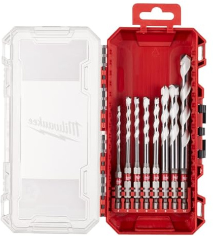 Milwaukee 8 Piece Multi Material Drill Bit Set 2 with PACKOUT Compatible Case