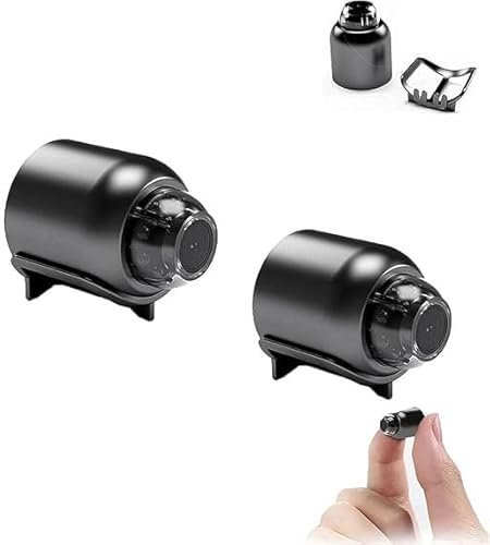 Telecamera Cat Eye, telecamera di sicurezza magnetica wireless WiFi 1080p HD, piccola, segreta, portatile, micro telecamera di sorveglianza, visione notturna, per casa, ufficio, auto (2 pezzi)