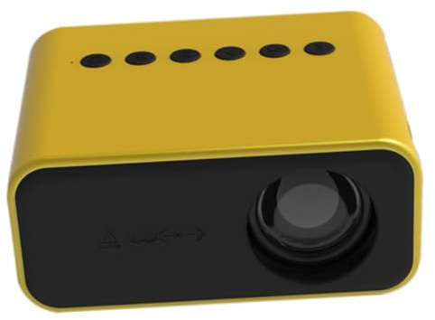 HOMSFOU Mini Proiettore per Film Casa Proiettore Multimediale Portatile Altoparlanti Integrati Schermo Diffuso Compatibile con Sistemi Operativi Mobile Presa Ue