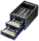 Case NVMe ibrida 2*3,5 HDD+3*M.2 con Ventola per HDD/SSD SATA da 2,5/3,5, USB3.2 Gen2 10Gbps Supporto Case Hard Disk RAID 2230/42/60/80/110 SSD con capacità di 68TB (2*22TB HDD+3*8TB M.2 SSD)