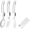 COYUN 3 Stück Klappgabeln und Löffelset,Campingbesteck,Messer Gabel Löffel Set Outdoor,Campingbesteck Klappbar,Camping Besteckset,Campingbesteck für Outdoor, Picknick, Reisen, Spülmaschinenfest