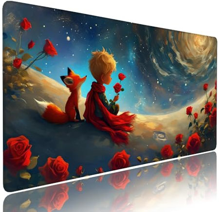 Blue Large Mouse Mat Gaming Non Slip xxl Mouse Pad Boy 800x300x3mm Waterproof Small Keyboard Mats for Desk Protector, With Rubber Base Stitched Edges, for Office Home and Gaming Room Stuff d-812