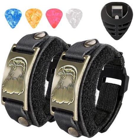 2er Set Gitarre Bundstäbchen- & Saitendämpfer, Medium, weiches Material | verstellbare Muting-Lösung für klaren Klang, ideal für Gitarren, Bässe und Ukulelen,BLACKEAGLE