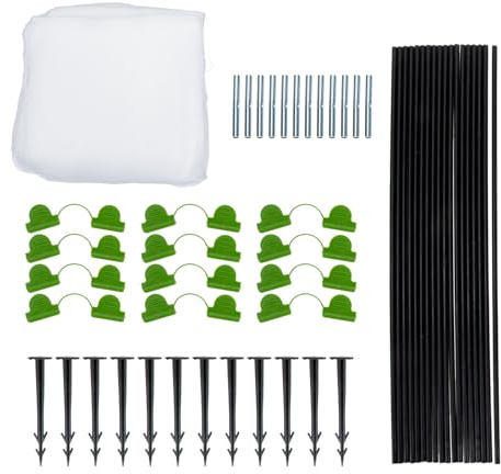 AKOOSY Filet de Protection Jardin avec Arceaux Ajustables Kit Filet Anti-Insectes pour Plantes Fruits et Fleurs Réutilisable Respirant et Facile à Installer