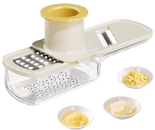 Knoblauchschäler, Ingwer Reibe Effizientes Knoblauchmühle Bequem Knoblauchschneider, Gurkenhobel, Mini Reibe für Feines Reiben von Knoblauch, Ingwer, Nüssen zur Knoblauchpaste Gewinnung
