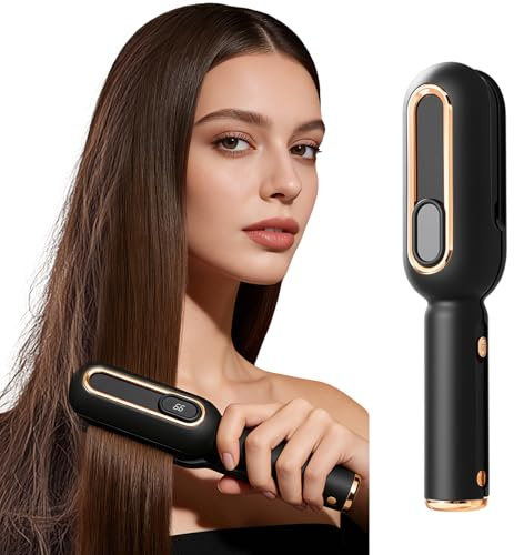 Rimozione delle doppie punte senza fili e portatili: rasoio ricaricabile con tecnologia agli ioni negativi, rimuove efficacemente doppie punte e capelli danneggiati, con indicatore di potenza (nero)