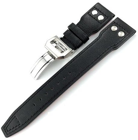 SAAWEE äkta läder kalvläder armband 21 mm 22 mm lämplig för IWC Big PILOT IW5009 IW5103 trådnagel klockarmband, 21mm, Acetat, Ingen ädelsten