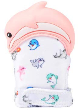 Funky Planet Beißhandschuh für Babys ab 0 Jahren - Beißhandschuh Baby Teething Toy - Raschelnder & Beruhigender Zahnhandschuh für Zahnungshilfe aus Lebensmittelechtem Silikon