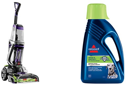 BISSELL ProHeat 2X Revolution Pet Pro Carpet Cleaner | HeatWave Technology* | Carpets Dry in 30 Mins** | CleanShot Pre-Treater & Pet Hair Removal Tool | 20666 & Wash & Protect Pet Formula | 1087N 1.5L