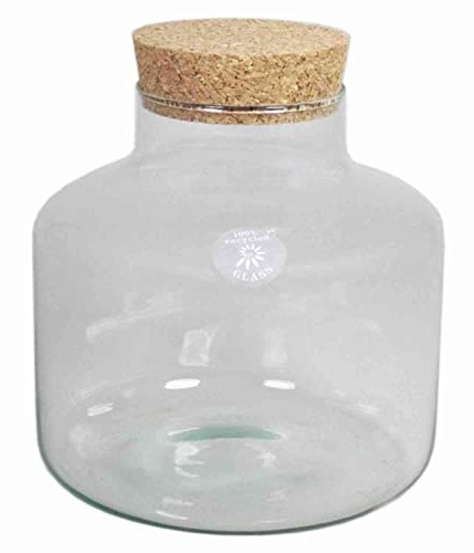 INNA-Glas Glasbehälter DOGAN, Zylinder - Rund, klar, 21,5cm, Ø 21cm | Korkdeckel - Glasgefäß - Aufbewahrungsglas