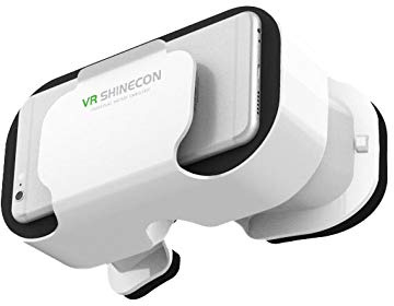 VR 5.0 Headset for Sony Xperia E5 Smartphone Virtual Realite 3D Glasses Games Adjustable (White)