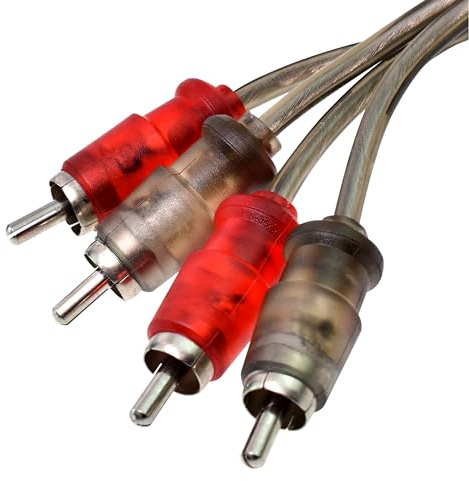 Conext Link Audio RCA Interconnect Cable Patch Male to Male OFC Spiral Braid (1.5FT, 3 Pack)