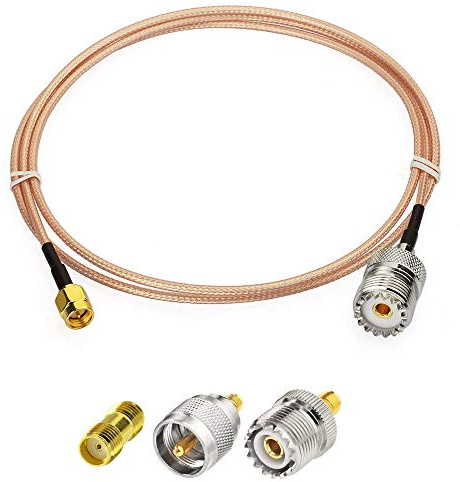 Superbat sma 30cm Kabel SO239 UHF Verlängerung + 3-teiliger Adapter Kit, sma auf UHF und SO239/PL259 für CB Funk, Amateurfunk, Handfunkantenne, Walkie Talkie