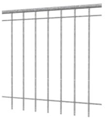 ELEO Geländer Ancona verzinkt - 90 x 96 cm Brüstungsgeländer für außen handgeschmiedet Schmiedeeisen - Geländer aus Metall rostfrei wie Edelstahl dekorativ - stabil für Balkon oder Terrasse