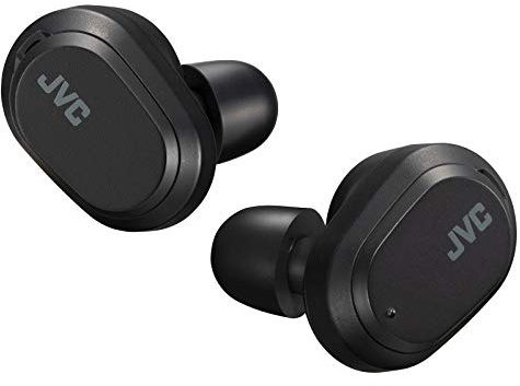 JVC Auricolari per riduzione del rumore con la punta in memory foam, cuffie veramente senza fili, totale 32H di autonomia, controllo tattile, resistente alla pioggia IPx4, HA-A50T-B (nero)