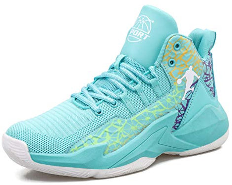 BINQI Herren Basketballschuhe High-Top leichte Stoßdämpfung rutschfeste atmungsaktive Outdoor-Sportschuhe Jungen Basketballschuhe Mädchen Indoor-Schuhe Sportschuhe