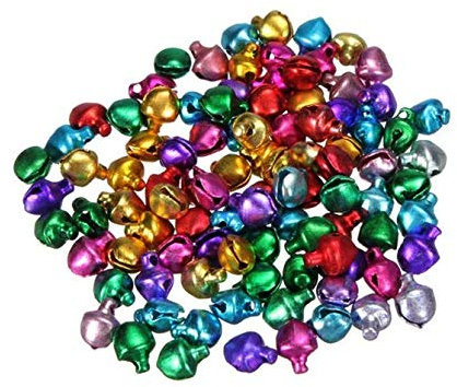 50 x ASSORTED 6mm Extra Small Tiny Metal Jingle Bells Cards Crafts Charms