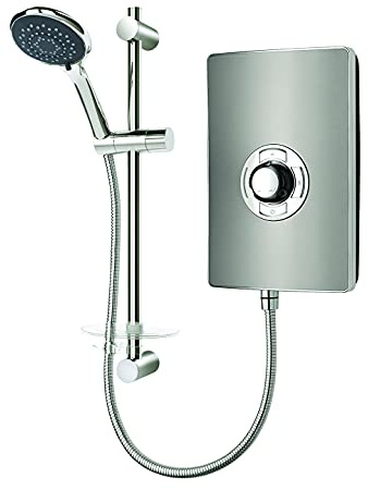 Triton Style 3 Electric Shower - Aspirante (Gun Metal, 8.5kW) | 8.5kW, Limescale-reducing phased shutdown, Soft touch buttons, Slim design, A-rated energy efficient, 2-year guarantee