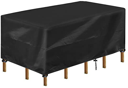 INMUA Funda mesa Jardín, Funda Mesa Exterior Impermeable, Funda Protectora Muebles Jardín, Anti-UV, Tela Oxford 420D Funda Sofa Jardin Exterior (170x94x70cm)