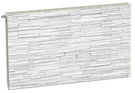 Magnet Heizkörperverkleidung Heizkörperabdeckung Weiss Ziegel 100x60 cm Heizung Abdeckung Verkleidung Magnetische Abdeckmatte Kühlschrank aus Einem Flexiblen Magneten Digitaler Aufdruck