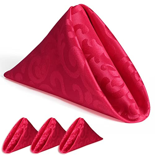 ZHIHUI Christmas Napkins Cloth Dinner Table Napkins, Durable Hotel Quality Table Cloth, Christmas Dining Decoration for Home,Wedding,Hotel,Banquet Parties,Xmas Events(Pack of 4)