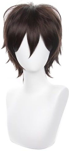 COSPLAZA Braun Cosplay Perücke Kurz Stachelig Flauschig Hitzebeständig Geschichtetes Synthetisches Haar Männer Frauen Halloween Party Perücke