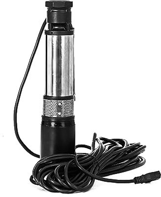 HEXEH water pump submersible 180W 12V 24V 48V High Lift 23m Deep Well Pump Submersible Pump Efficient Garden Home Agricultural Irrigation Solar Water Pump (Color : 12V 10m)