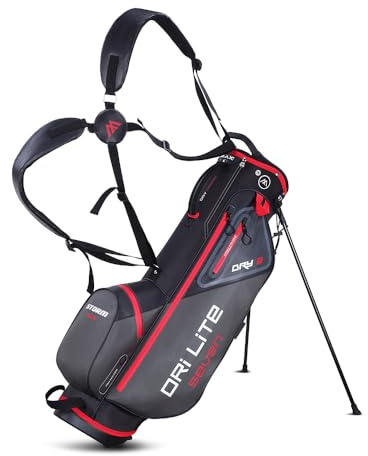 Big Max BIG MAX Dri Lite Seven G - Bolsa de pie, color negro y rojo