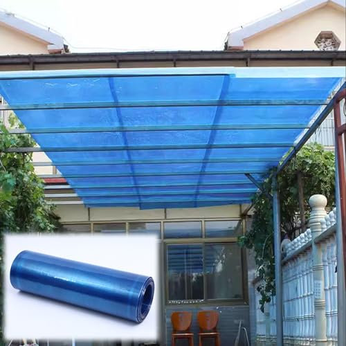 Polycarbonat-Dachplatte,1mm Glasfaser-Platte,Haus Kunststoffabdeckung,Schnee Stoßfestigkeit Bruchsicher,Für Garten Gewächshaus Terrassen Balkon Fenster,Leicht Zu Schneidende (1.2x20m)