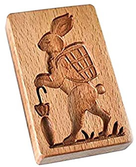 Christol Holz-Keksform Keksstempel umweltfreundlicher Druck Keks-Backwerkzeug Keksausstecher Keksformen 6 Stile zur Auswahl Holzmaterial