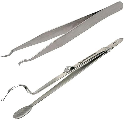 Jeweler's Ring Soldering Tweezer Set – Inside Ring & Head-and-Shank Tweezers for Precise Soldering and Assembly
