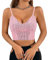 Naimo Donna Canottiera con Paillettes Sexy Scollo a V Tank Top Senza Maniche Canotta Spalline Sottili Luccicante Top