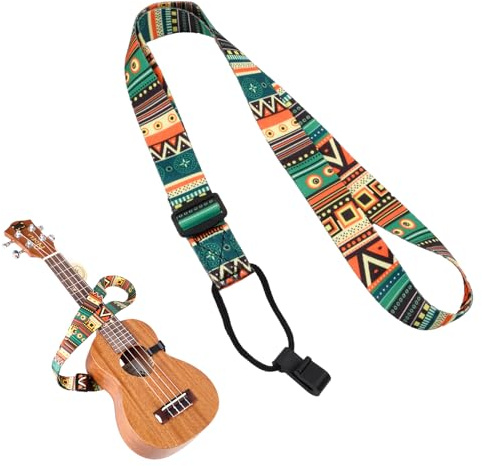 Emperoch Ukulele Gurt, Halsschleife verstellbar, Tragegurt für Ethnische Gitarre, mit Anklippsystem