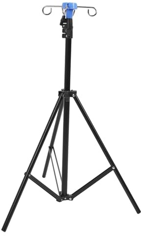 Drip Stand, Iv Drip Stand, Black Drip Stand Metal Multifunctional Foldable Drip Bag Stand Lightweight Stable Base Iv Drip Dartboard Stand Tripod for Clinic