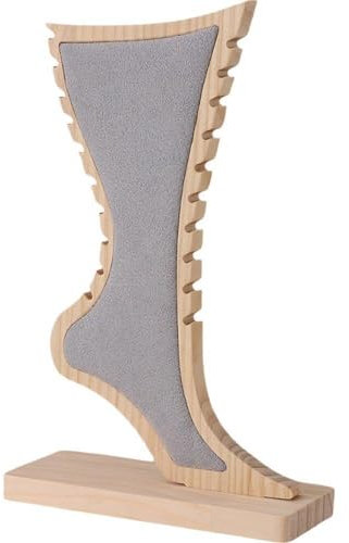 Danlai Holz Halskette Display Stand Fuß Form Schmuck Lagerung Gerät Halskette Display Holzrahmen Schmuck Display Requisiten Rack