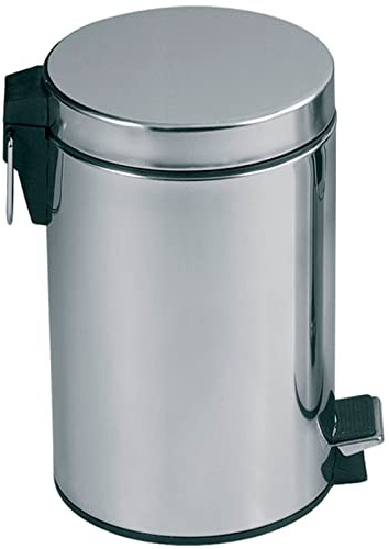 Acan Tradineur - Cubo de Basura con Pedal - Capacidad de 7 litros - Fabricado en Metal INOX - Incluye Cubo Interior - 30 x 20 x 20 cm