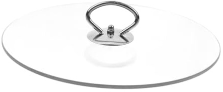 Hoement 27cm round Tempered Glass Skillet Replacement Lid with Stainless Steel Rim and Handle, Flat Pan Lid for Kitchen Use, for Preservation and Monitoring the Cooking Process