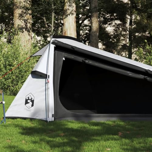 Homgoday Tunnel-Campingzelt 2 Personen Tunnelzelt Familienzelt Campingzelt Gruppenzelt Gartenzelt Zelt für Camping Reise Trekking Garten Weiß Dunkel Wasserdicht