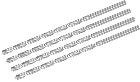 QUARKZMAN Barrenas de Taladro de 9 mm, Acero de Alta Velocidad, Barrena Extra Larga de Vástago Recto de 250 mm de Longitud para Madera, Plástico, Aluminio, 4 Piezas