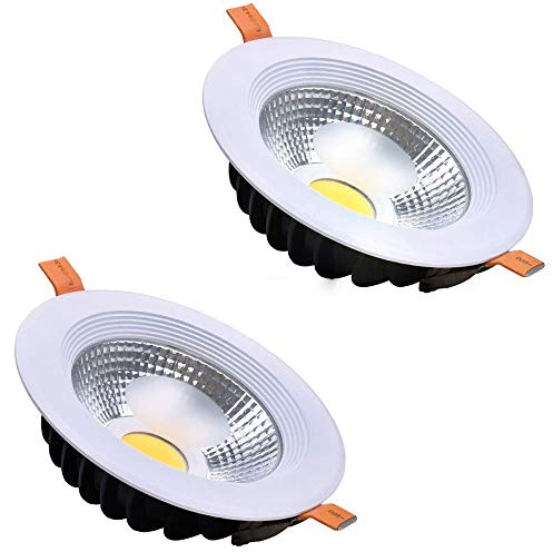 GHBSDNEPP Faretto Da Incasso Incassato Downlight round Spotlight a Soffitto, Lampada Da Parete for Lampada for Illuminazione for Decorazioni Interne Creativa, Ac110-240V Risparmio Energ/2pack/Warm li