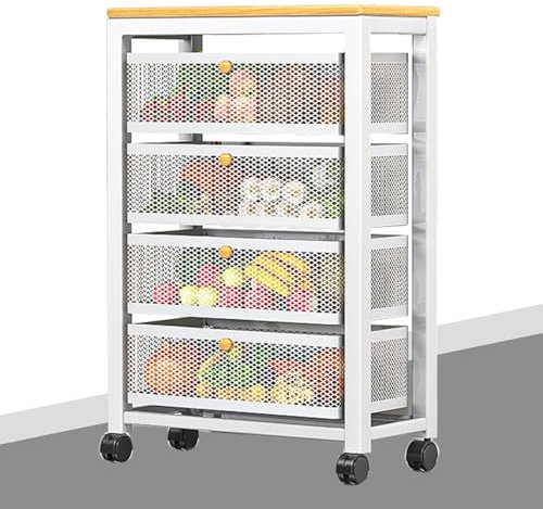 Moderner, schmaler Rollwagen mit mehreren Ablagen für Küche, Bad, Waschküche, Büro, kleiner Sideboard, Trolley, großer Schrank, Barschrank, mobiler Nizer-Wagen mit ausziehbarem F