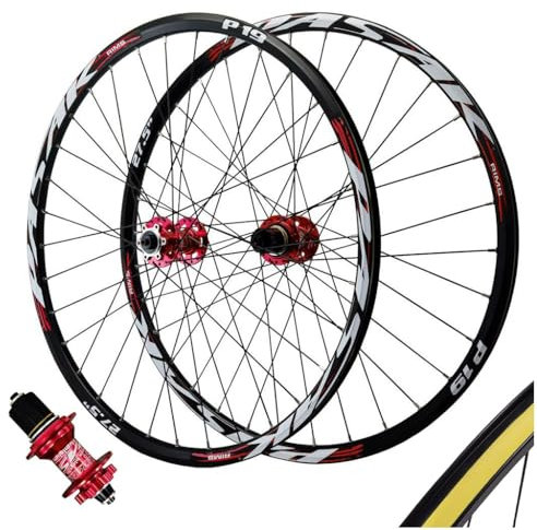 LPYDWZ MTB Laufradsatz 26/27,5/29 Zoll, Doppelwandige Aluminiumlegierung Scheibenbremse Fahrrad Schnellspanner Radnabe 32 Speichen for HG/MS/XD 7–12 Geschwindigkeit(XD Tower Base,26 INCH)