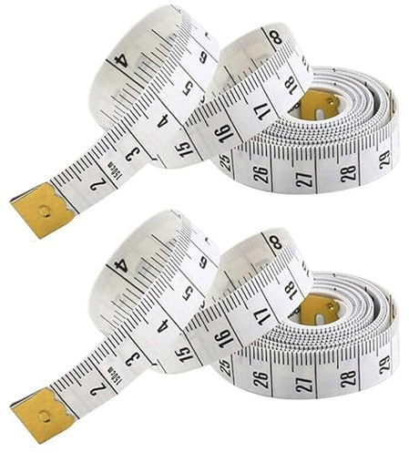 Double Sided Tape Measure (2 Pack) Perfect to Body Measuring, Sewing/Tailors Tape, Durable Flexible Fibre Glass Material, 60 Inches / 150cm - 2 Pack