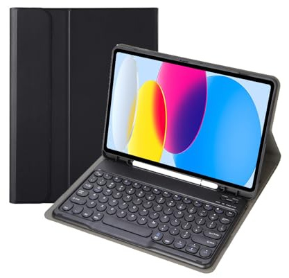 Funda con Teclado para iPad Mini 7.ª generación 2024 (A17 Pro) 8,3 Pulgadas, iPad Mini 6.ª generación 2021 (A15) de 8,3 Pulgadas, Teclado inalámbrico Desmontable con lápiz