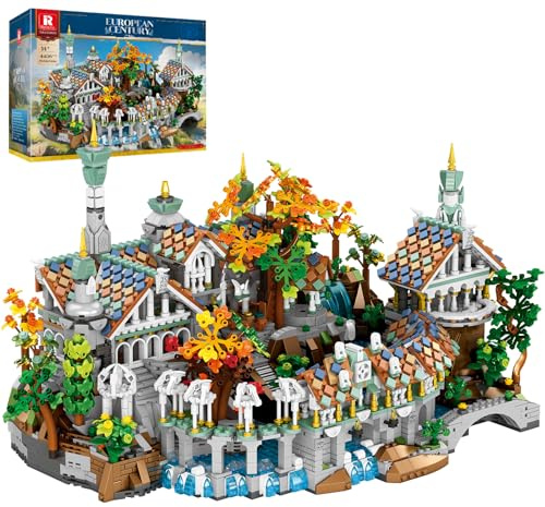 Reobrix Medieval Valley City Building Set for Adults, 4406 Pcs European Architecture Model Kits, Medieval Construction Collection for Home&Office Decor, Ideal Creative Gift for Adults