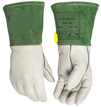 Gants de travail soudage en cuir vache grainé, sécurité à l'arc for soudeur, bison