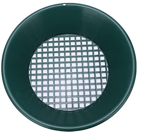 350mm Gold Panning Tray, ABS Plastic Sifting Screen for River Stream Mining, Green Color, Lightweight Durable