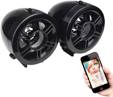 Altoparlanti per moto impermeabili, audio stereo per manubrio di moto | Audio stereo per manubrio per,Amplificatore audio per con suoni di allarme forti per scooter, ATV, bici elettrica, car