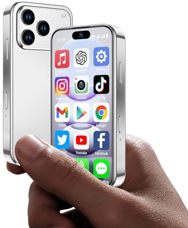 Mini Smartphone Unlocked 4G Mini Phone World's Smallest Android Phones | 3.8Touch Screen,APP Download,2GB+16GB,Dual Camera,GPS,Face ID,2000mAh,Backup Small Mobile Phones for Kids & Adults